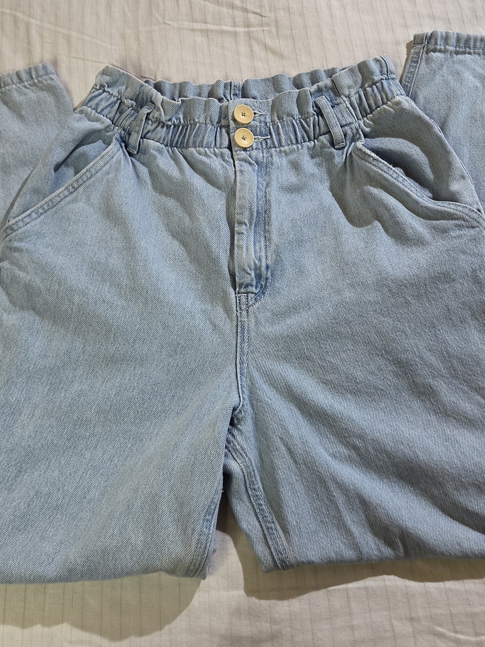 Zara Paper Bag  Mom Jeans High Rise Size MED